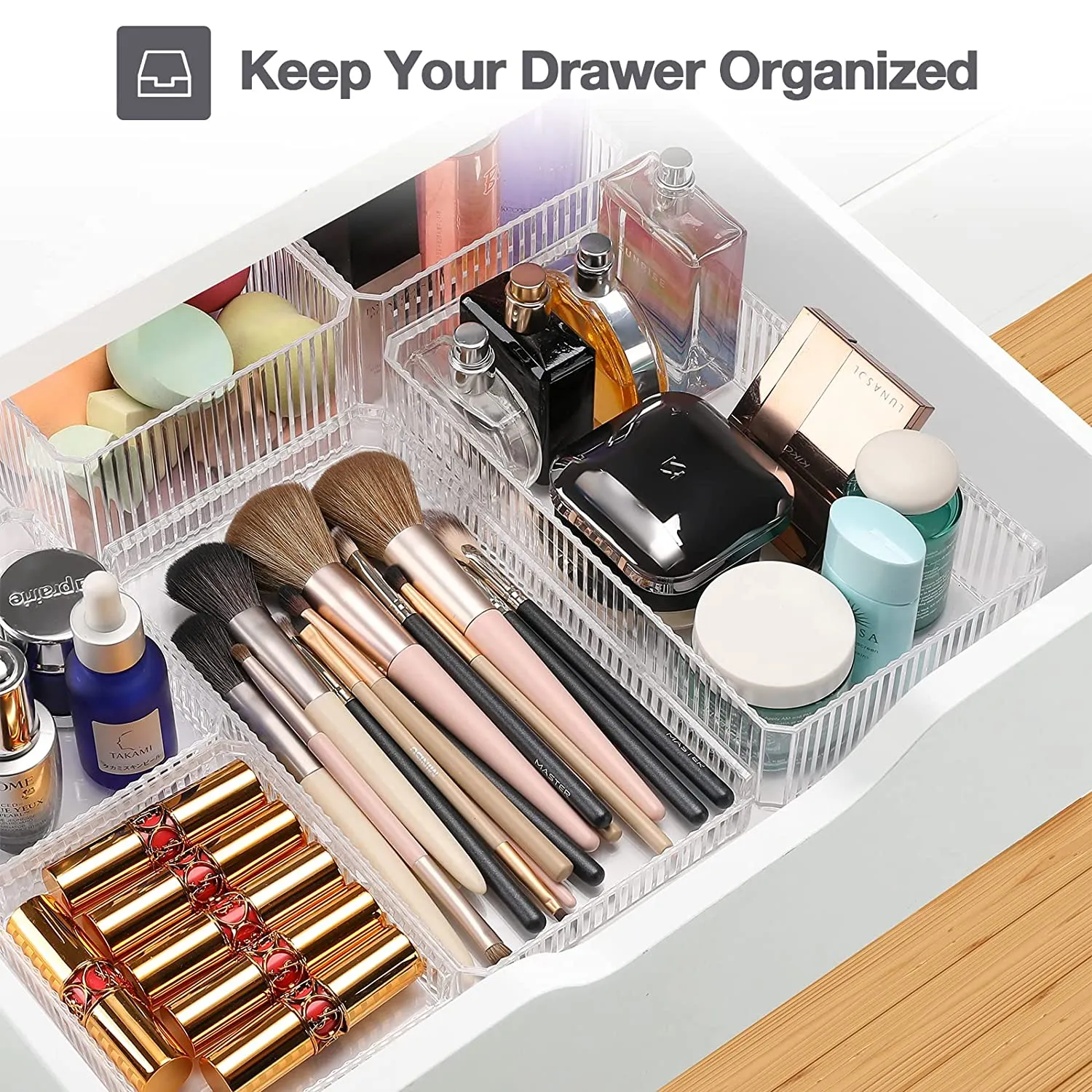 (6 Pcs) Stackable Makeup Organizer for Drawer | Lolalet