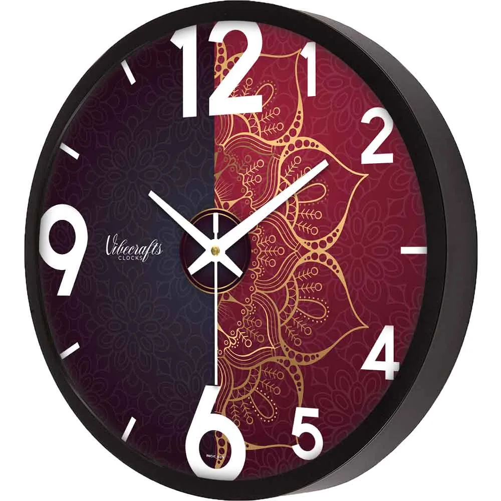 Abstract Art Red Color Designer Wall Clock