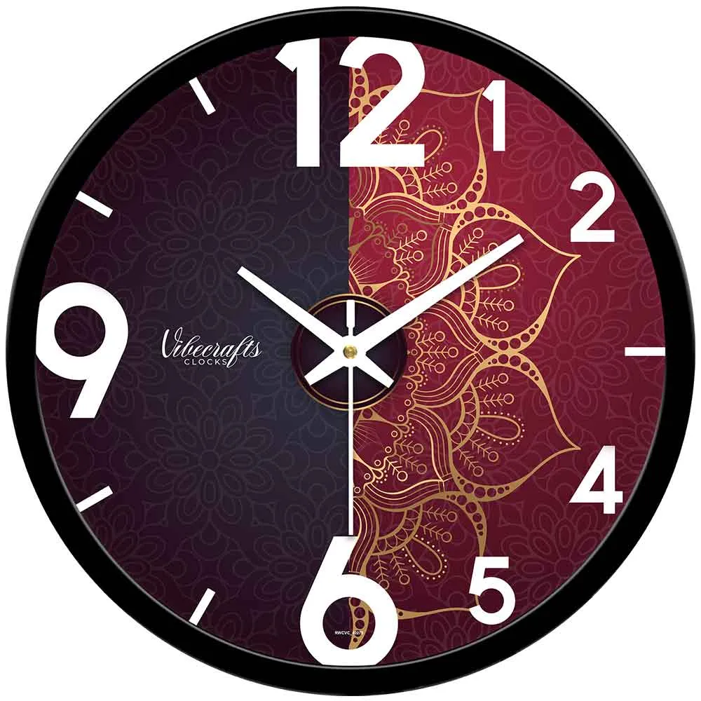 Abstract Art Red Color Designer Wall Clock