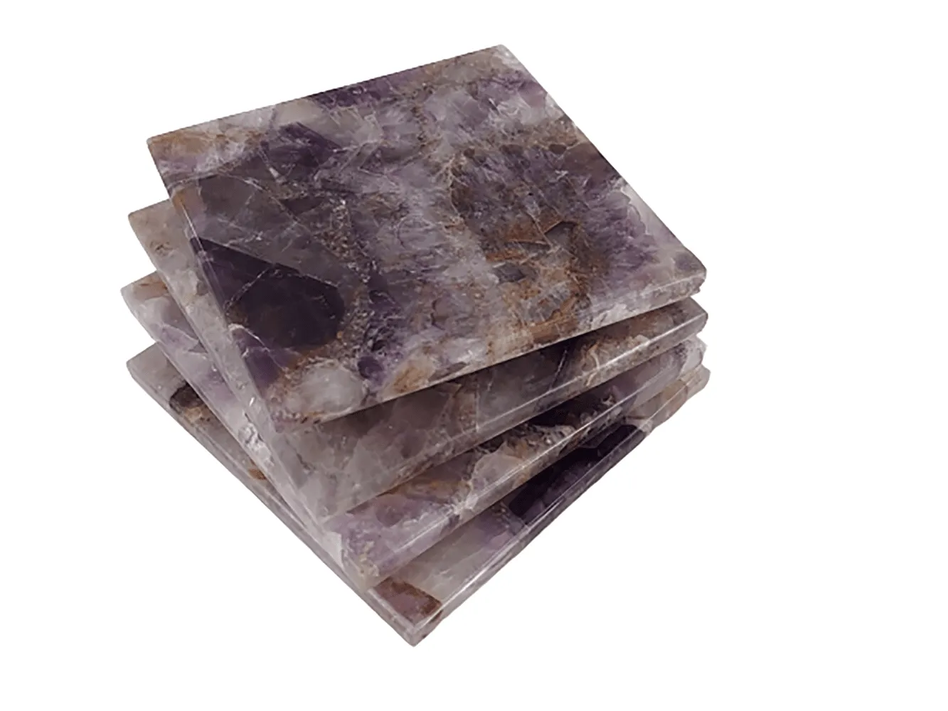 Amethyst Coasters Set