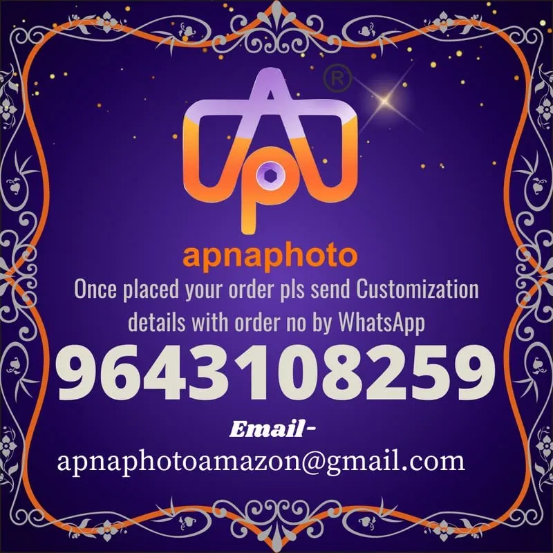 APNA Photo Personalised 3D Illusion Photo Acrylic Lamp with Remote Control. Customized Gift for Couple Birthday, Anniversary, Wedding, Engagement (22x22 cm) Multicolor