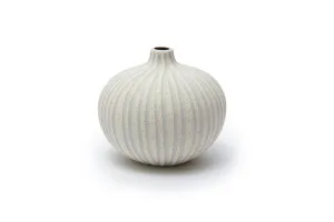 Bari Vase | Medium | Sand White Stone Stripe | by Lindform