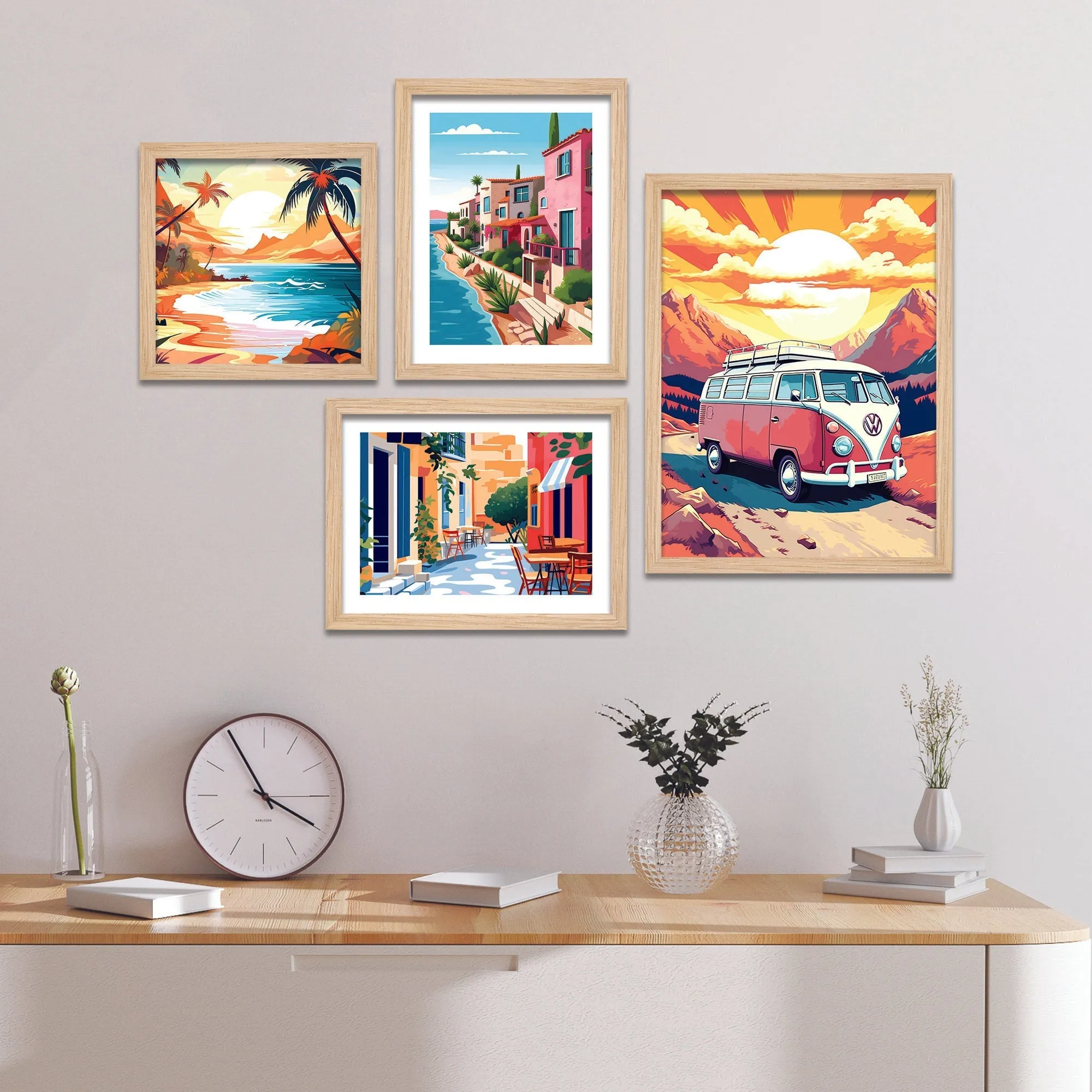 Beautiful  Nature View Premium Wall Frame Set of Four