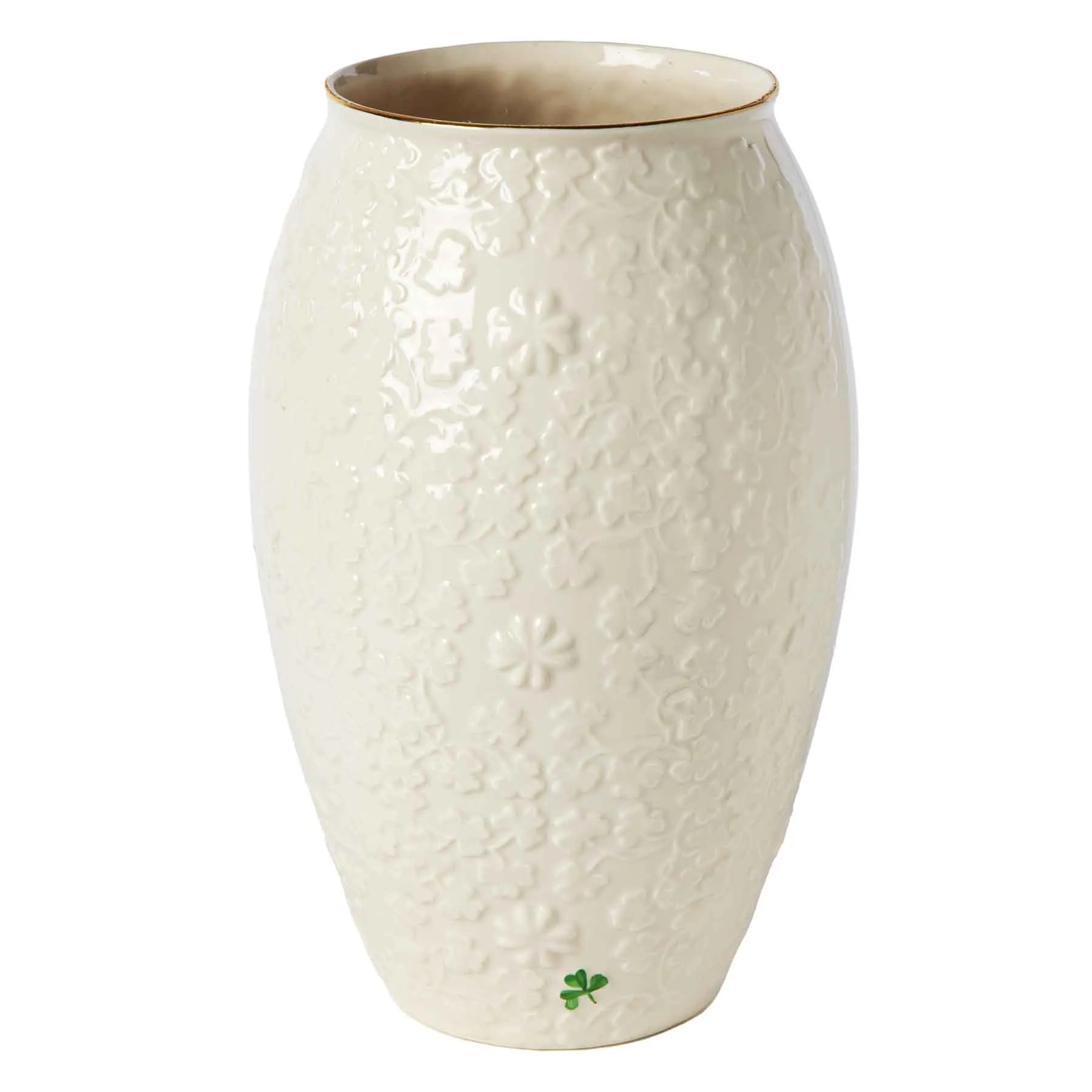 Belleek Field of Shamrock Vase