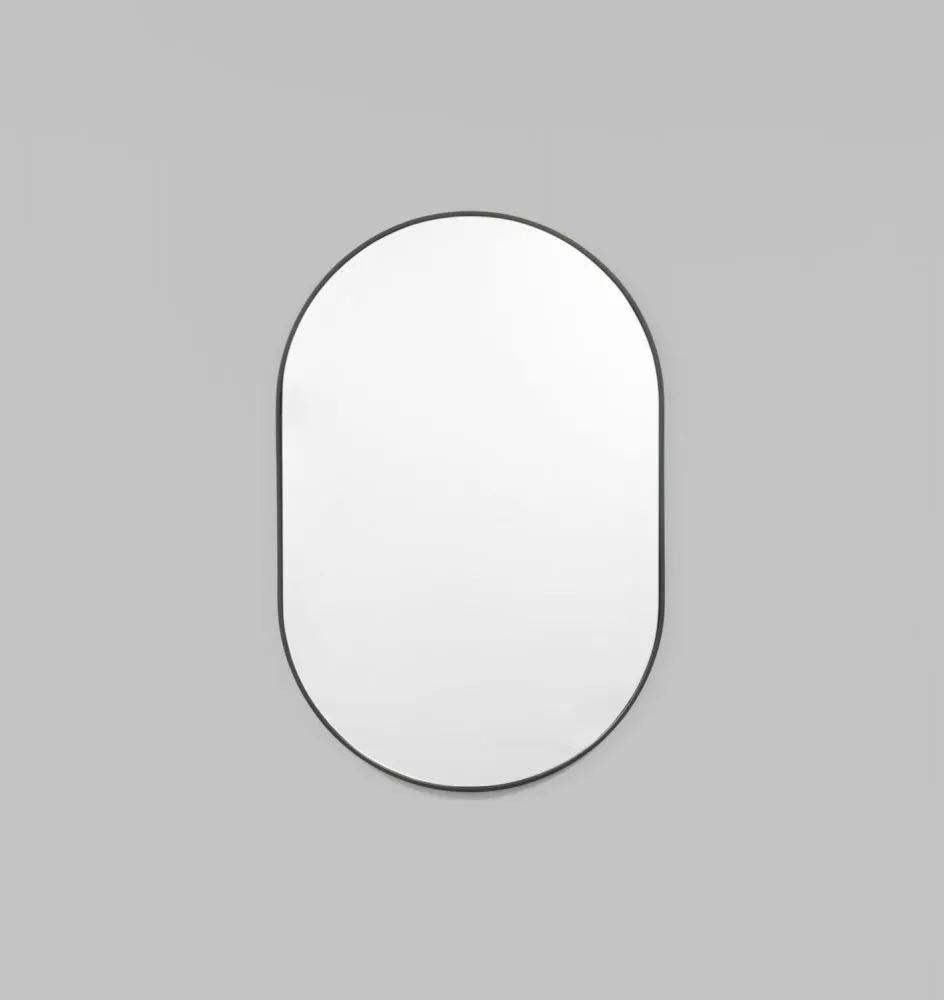 Bjorn Oval Thin Mirror | Black