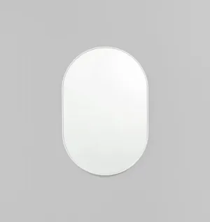 Bjorn Oval Thin Mirror | White | Assorted Sizes