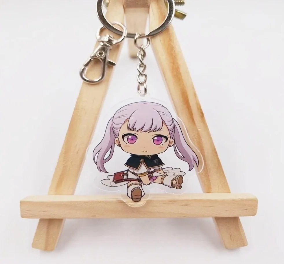 Black Clover Character Style Acrylic Keychain