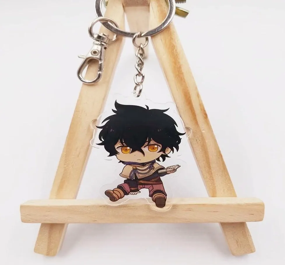 Black Clover Character Style Acrylic Keychain