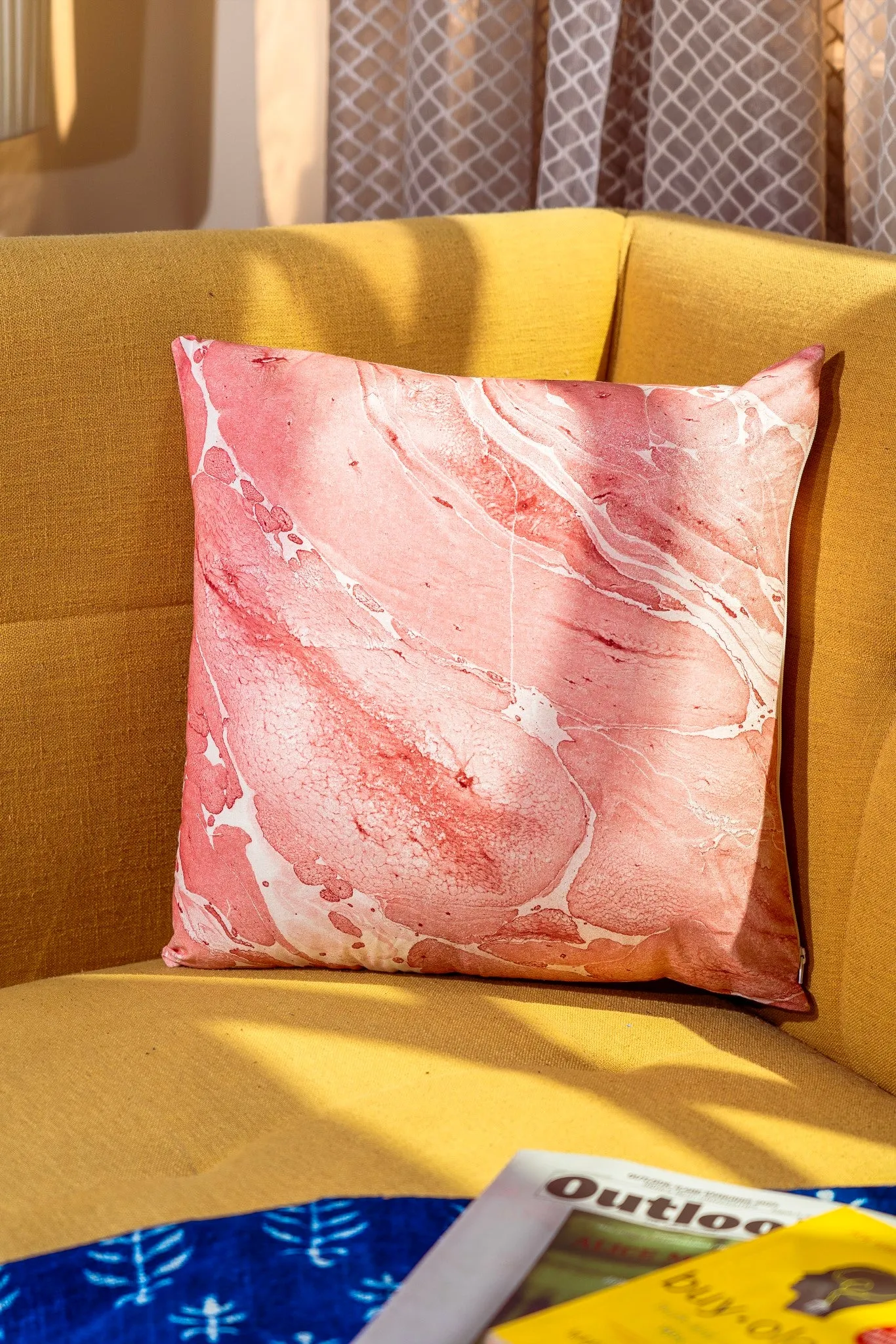 Blush Swirl Cushion Cover