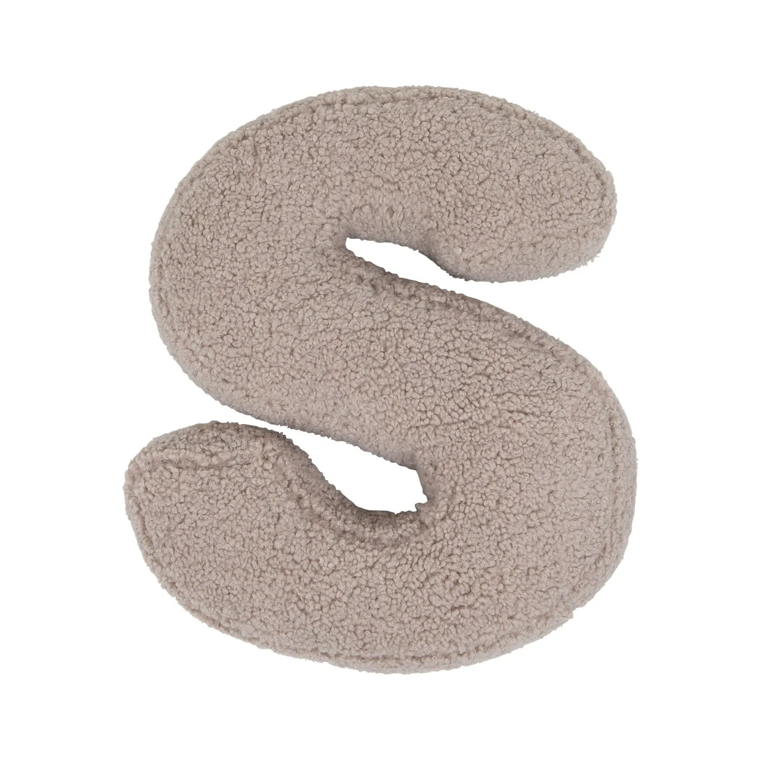 Boucle Letter Cushion S Mocha| Teddy Letter Cushion Mocha