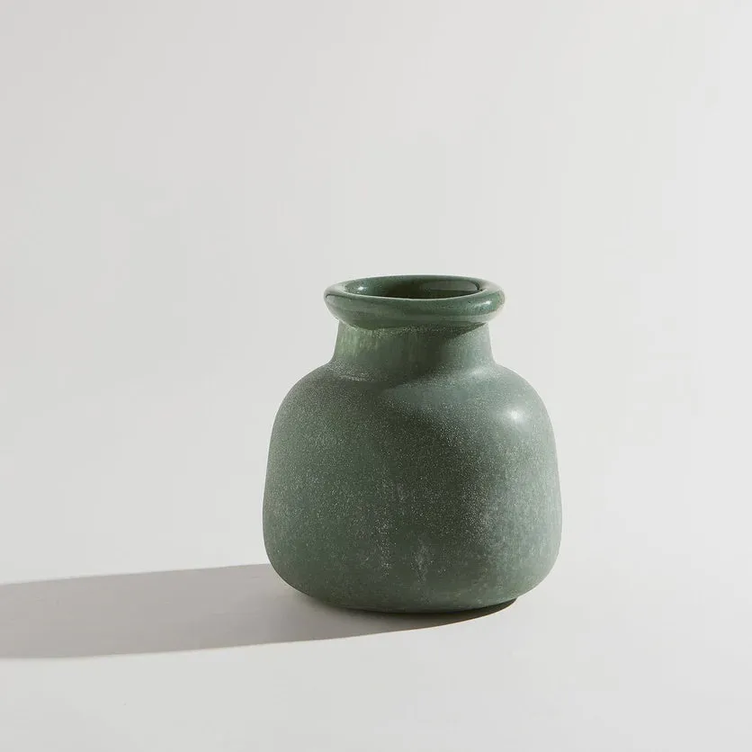 Byron Vase Round - Leaf Green