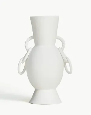 Chain Reaction Ceramic Vase | Ceramic/White