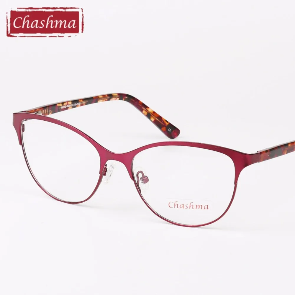 Chashma Brand Women's Frame Glasses Cat Eyes Top Quality W110