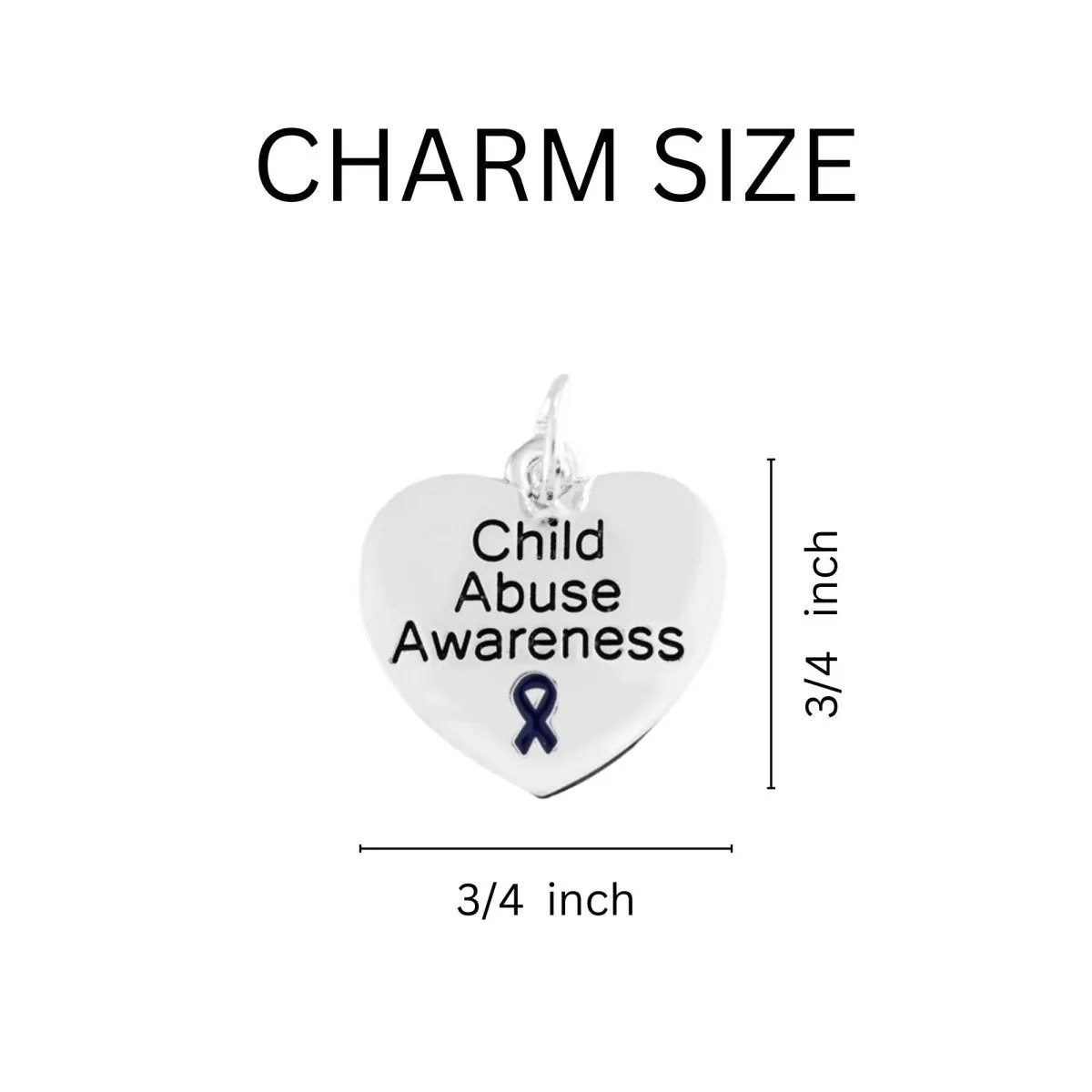 Child Abuse Heart Charm Split Style Key Chains