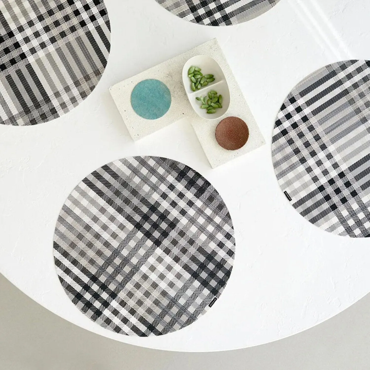 chilewich | placemat round | rhythm vanilla - DC