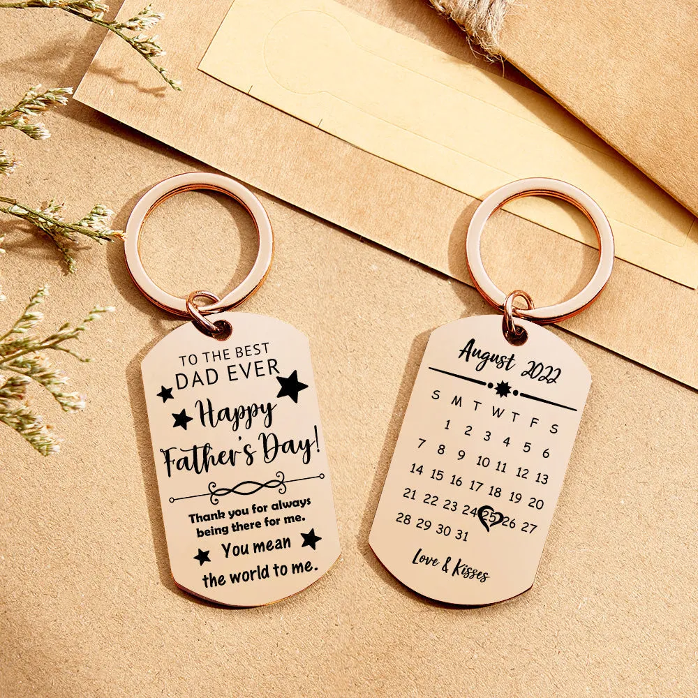 Custom Keychain Anniversary Keychain Calendar Gifts For Dad