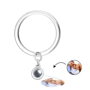 Custom Photo Projection Keychain Personalized Key Ring Exquisite For Family Gifts