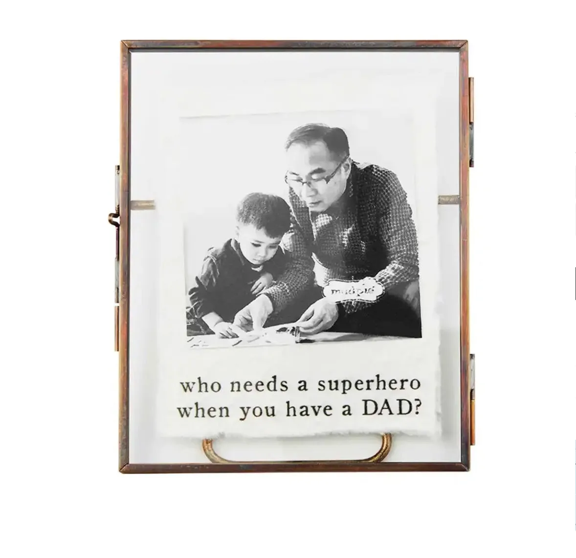 Dad Glass Brass Frame