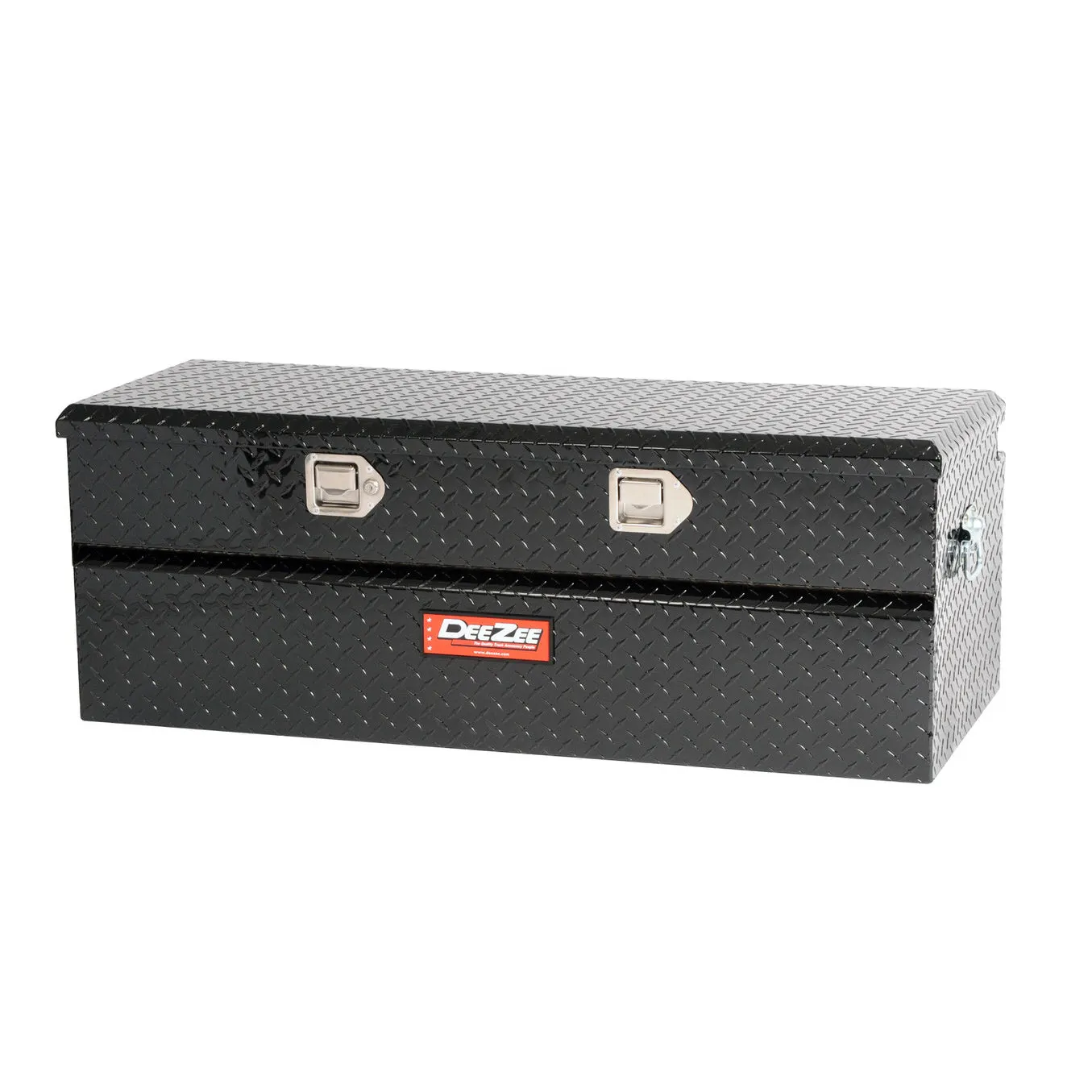 Dee Zee Red Label Truck Box - Toolbox - Single Lid - 46.50" Long - 19" Wide - Aluminum - Black Powder Coat Diamond Plate - Universal