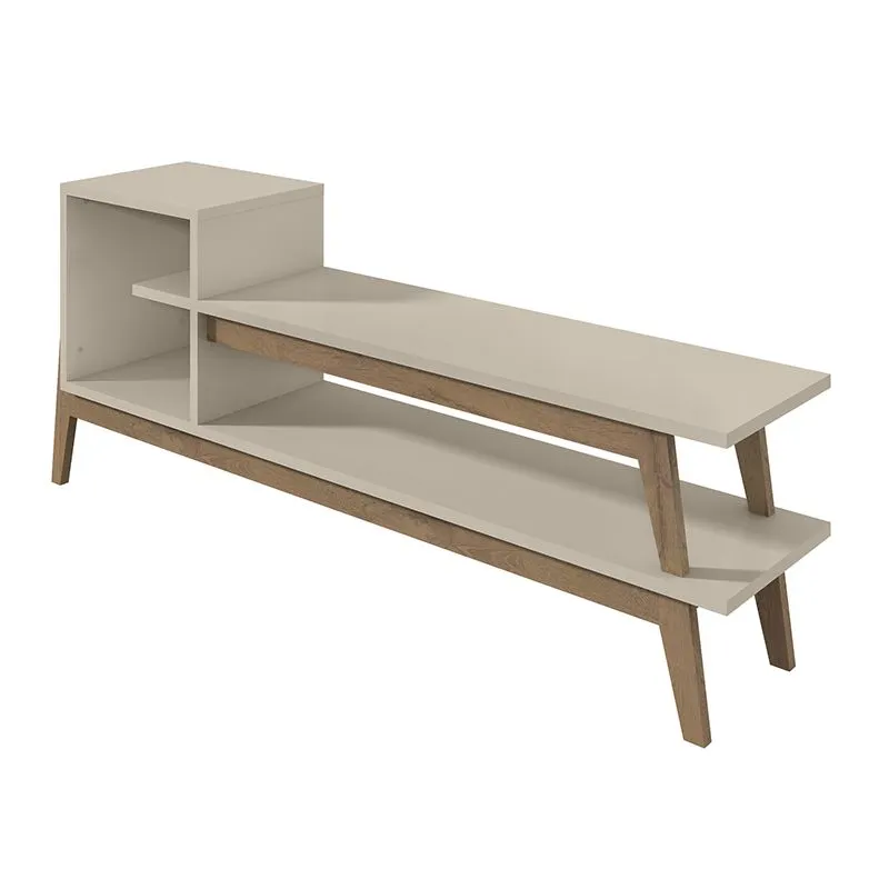 Essence 73.82" TV Stand with 2 Shelves in Off White