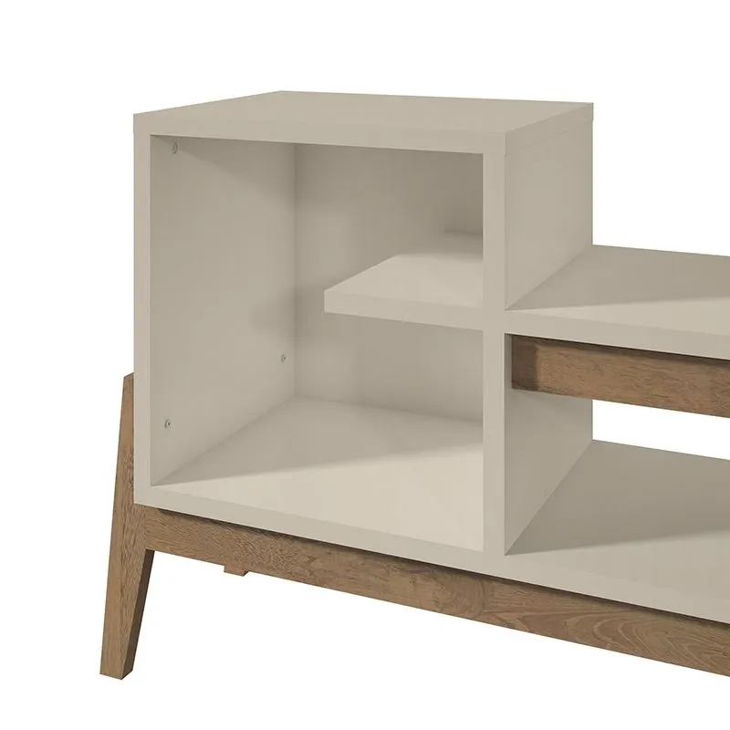 Essence 73.82" TV Stand with 2 Shelves in Off White