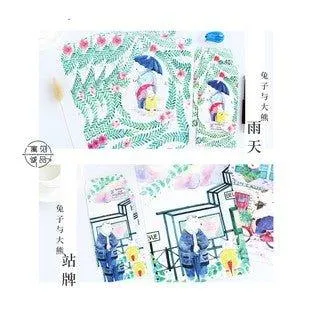 Flowers Plants Envelopes Set Eternal Flowers 2 Envelopes 4 Stationery Illustrated Envelope NP-H7TAY-315