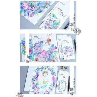 Flowers Plants Envelopes Set Eternal Flowers 2 Envelopes 4 Stationery Illustrated Envelope NP-H7TAY-315