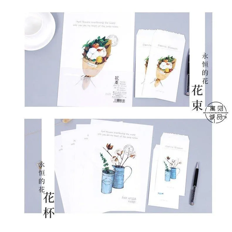 Flowers Plants Envelopes Set Eternal Flowers 2 Envelopes 4 Stationery Illustrated Envelope NP-H7TAY-315