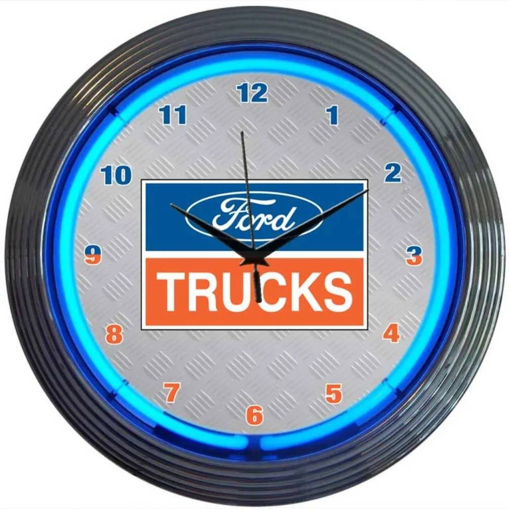 FORD TRUCKS NEON CLOCK