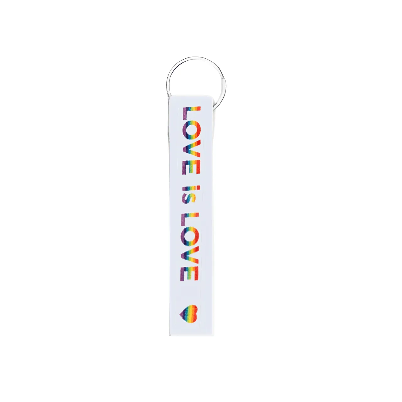 Gay Pride Love is Love Heart Lanyard Style Keychains