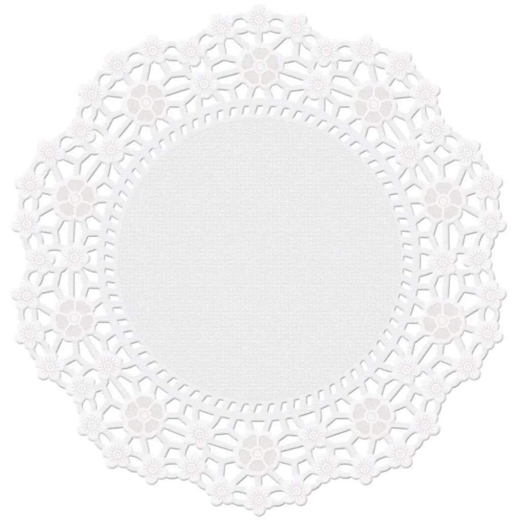 Greaseproof Doilies 4in Round White 30/Pkg