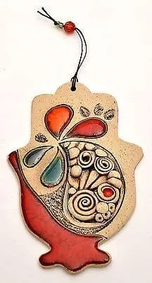 Hamsa Hand With Four leaves For Energy Luck & Success ( Small Size )