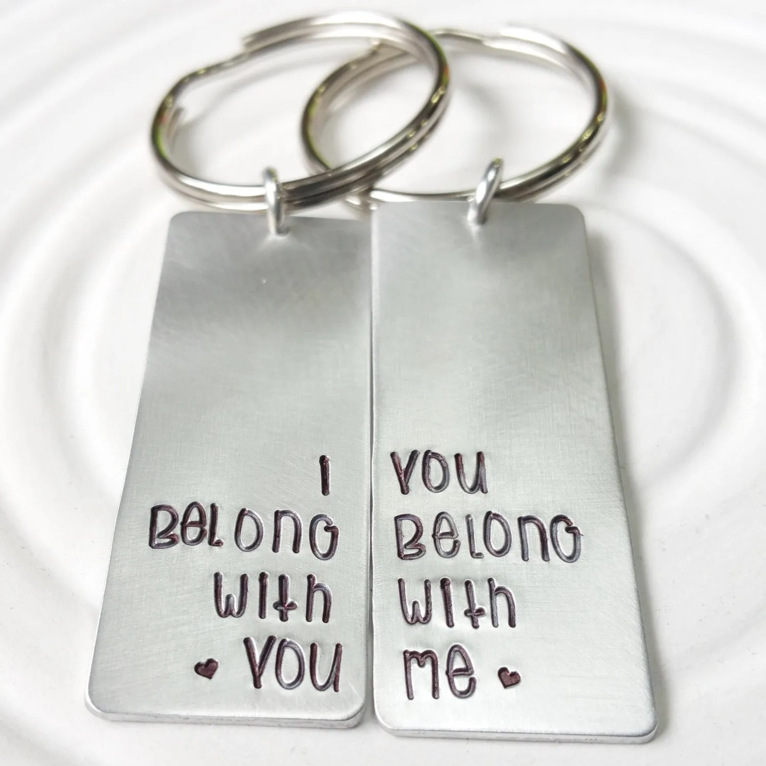 I Belong With You | You Belong With Me | Couple's Keychain Set