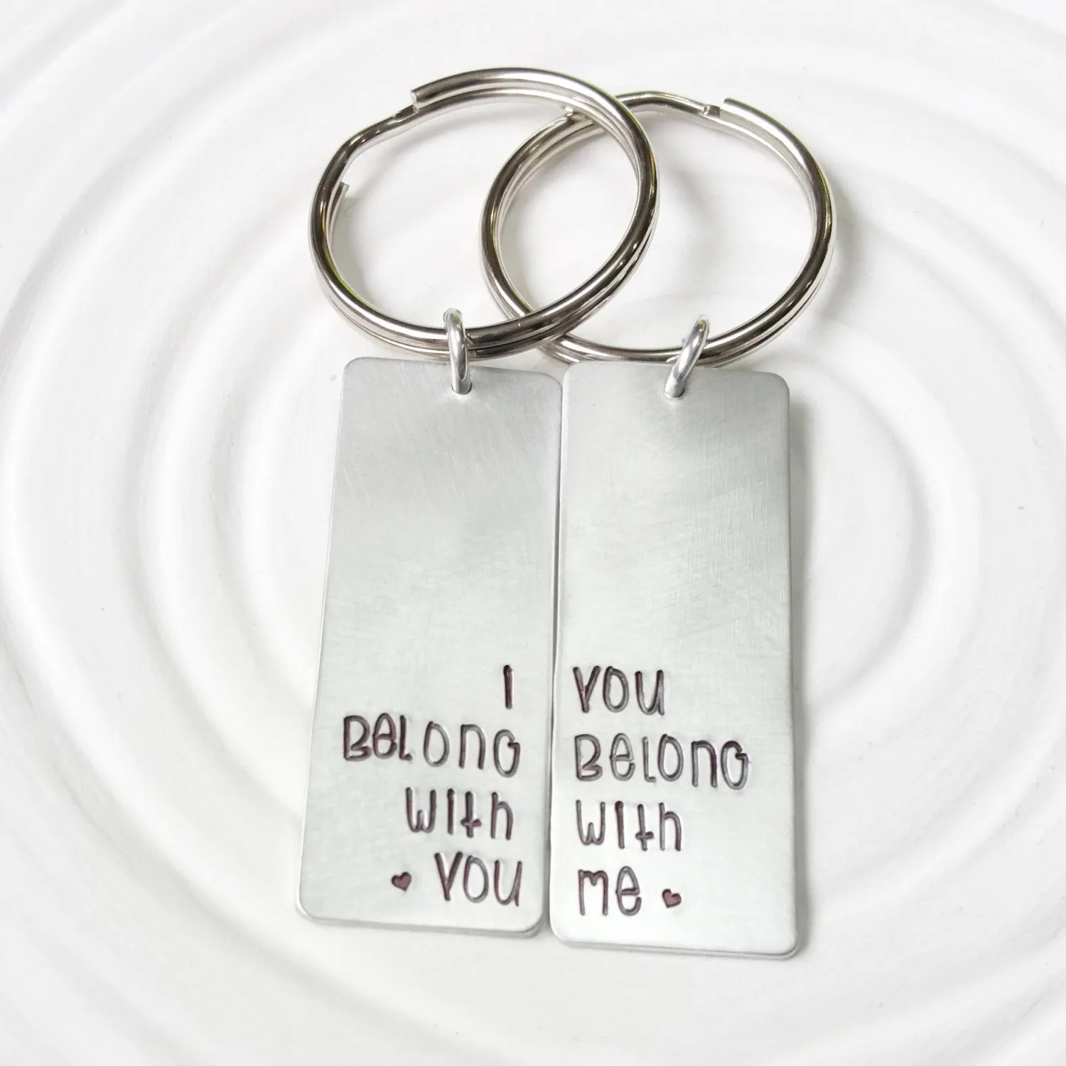 I Belong With You | You Belong With Me | Couple's Keychain Set