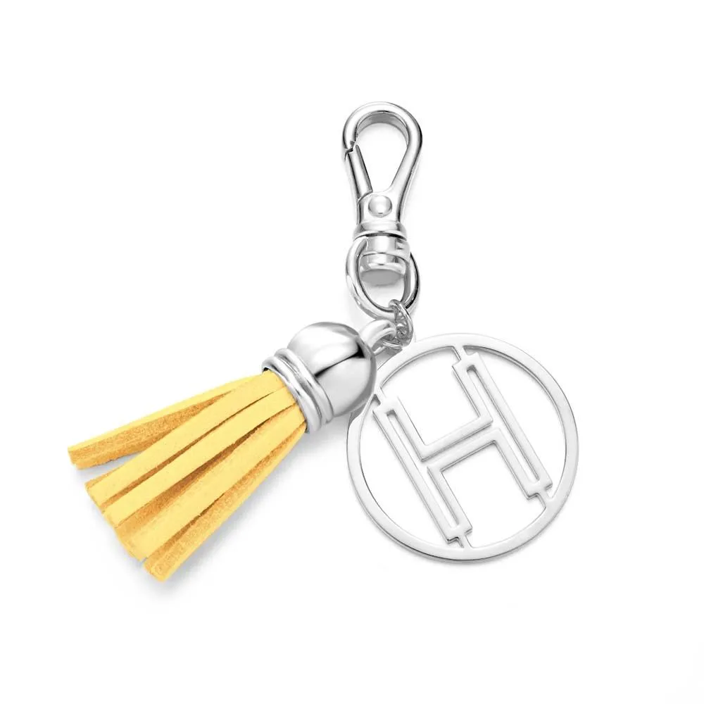 Initial Letter Tassel Keychain Personalized Monogram Keychain Gifts for Her