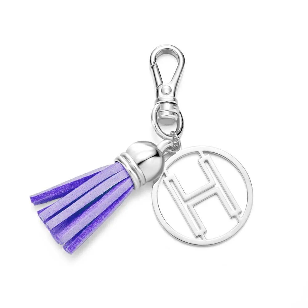 Initial Letter Tassel Keychain Personalized Monogram Keychain Gifts for Her