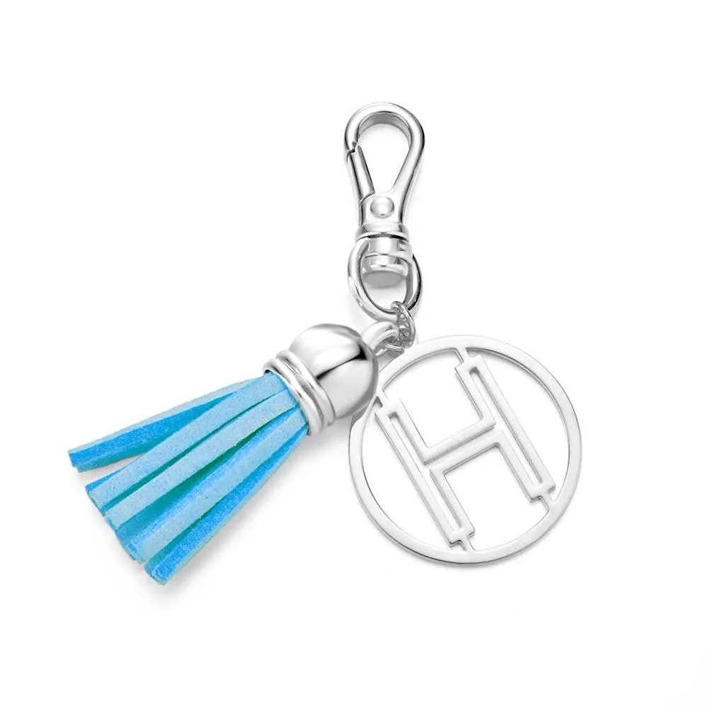 Initial Letter Tassel Keychain Personalized Monogram Keychain Gifts for Her