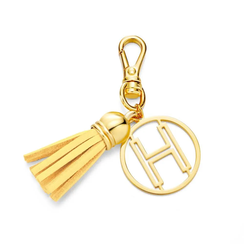 Initial Letter Tassel Keychain Personalized Monogram Keychain Gifts for Her