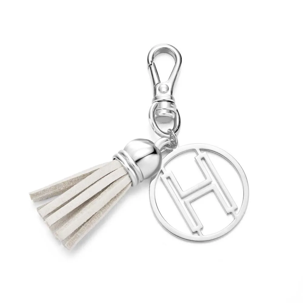 Initial Letter Tassel Keychain Personalized Monogram Keychain Gifts for Her