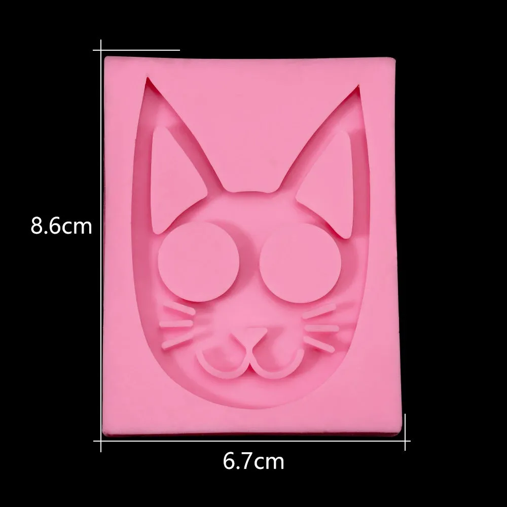 Kitty Cat Ears Self Defense Knuckles Keychain Mold