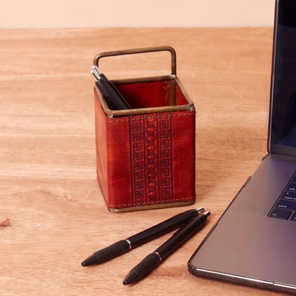 Leather Office Desk Set