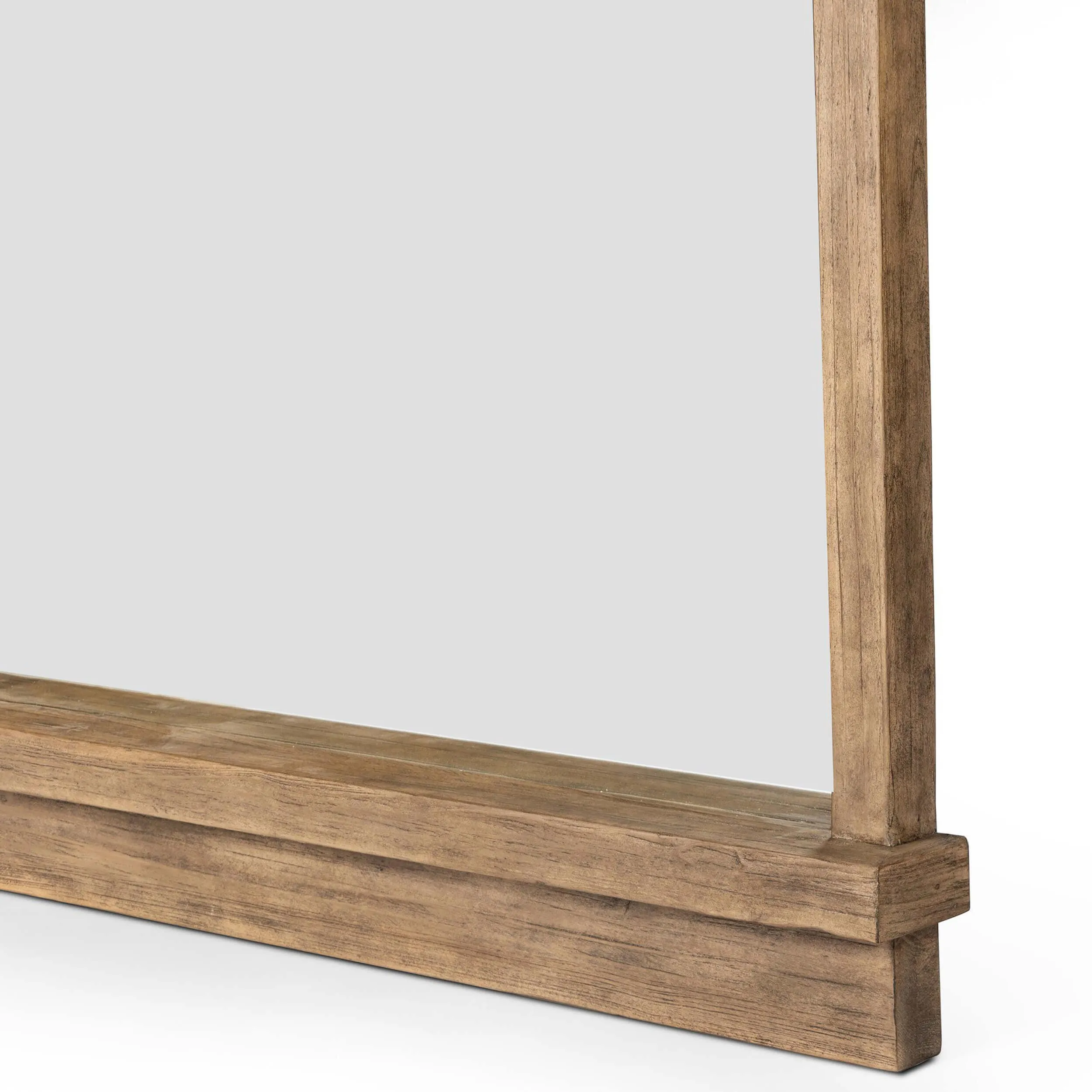 Ledge Wall Mirror, Distressed Light Pine