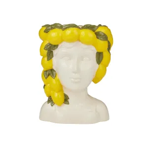 Lina Lemon Head Ceramic Vessel 16x20cm