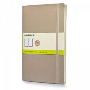 Moleskine Plain Soft Cover Notebook Large Size Khaki