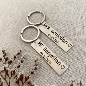 Mr & Mrs Keychain / Per Pc