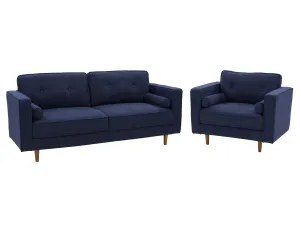 Navy Blue Sofa and Chair 2 Piece Set