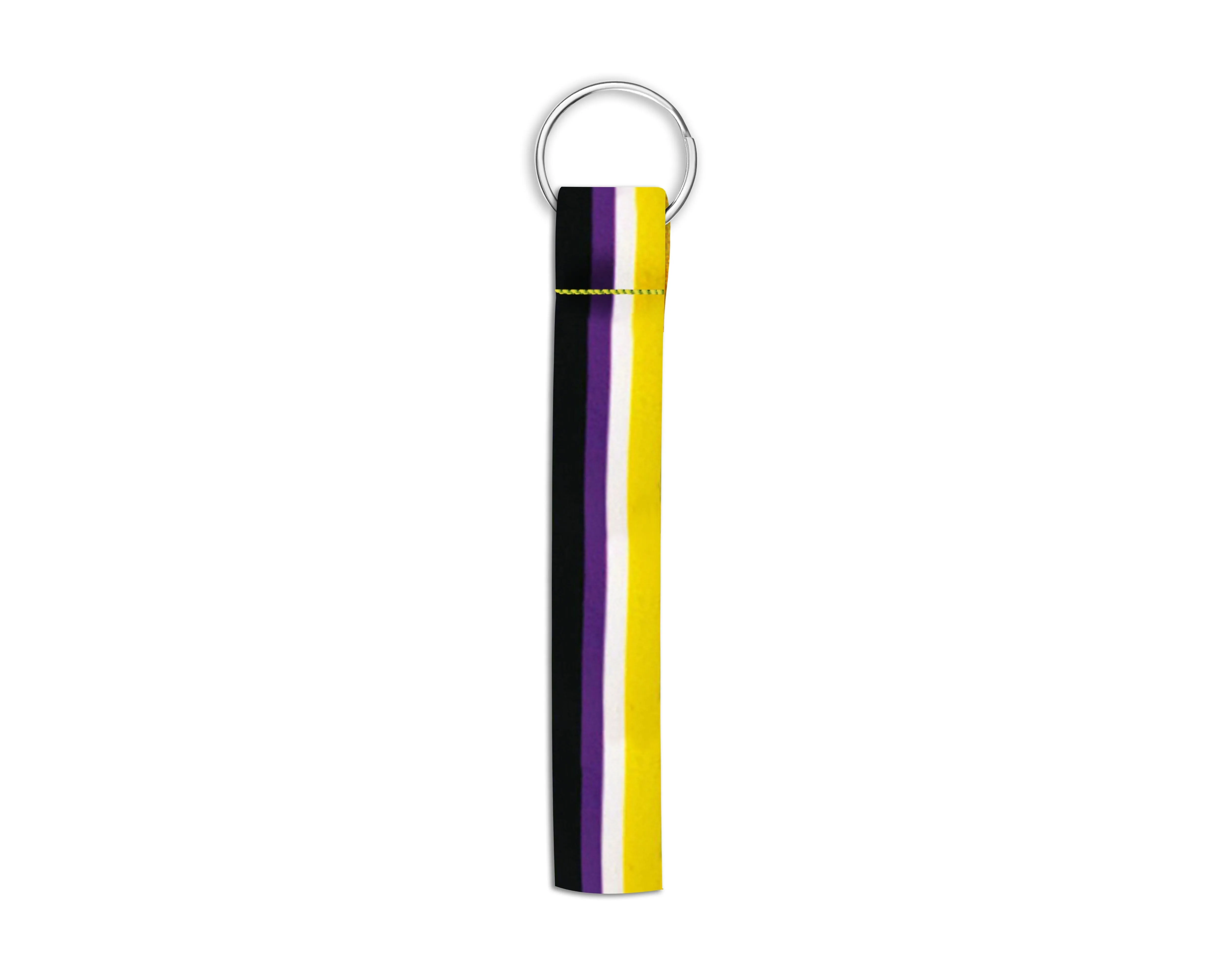 Nonbinary Flag Colored Lanyard Style Keychains