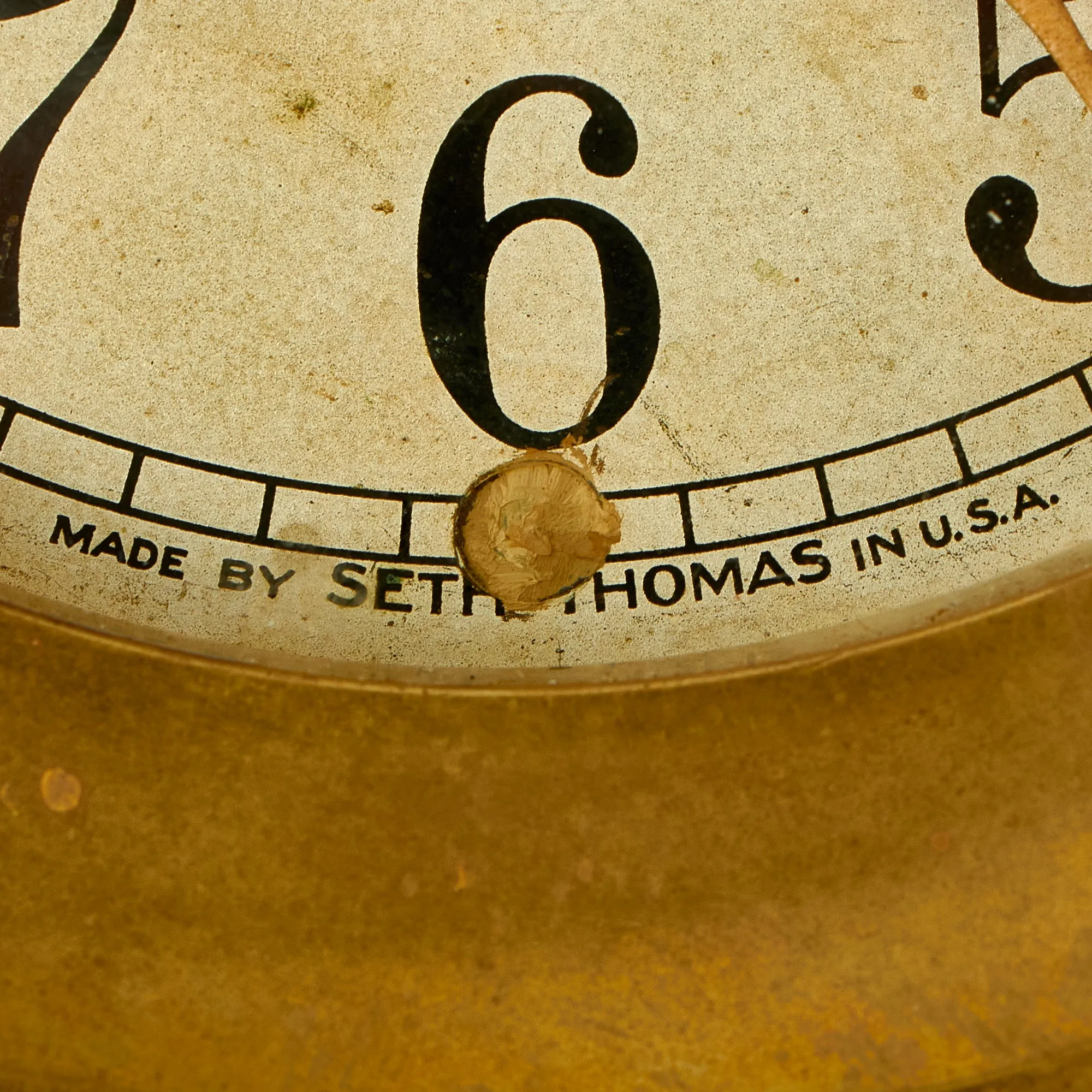 Original Rare Pre-WWII U.S. Navy Brass Ship Clock by Seth Thomas With Winding Key - Fully Functional