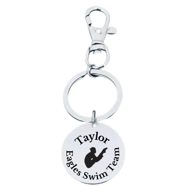 Personalized Diving Zipperpull Keychain