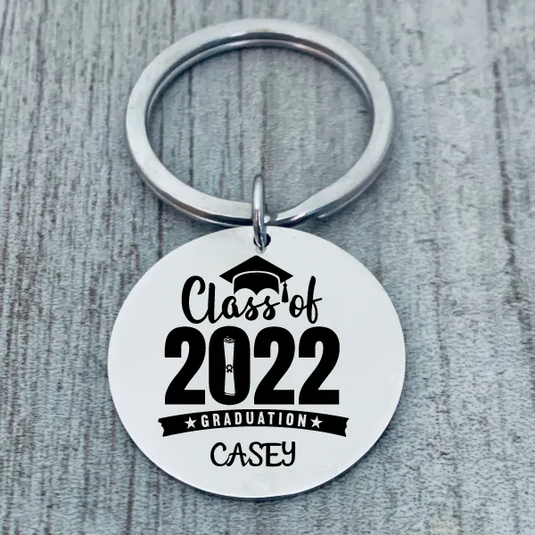 Personalized Engraved Graduation Keychain - Pick Style